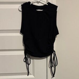 SHEIN Black Muscle Tee with Side Ties